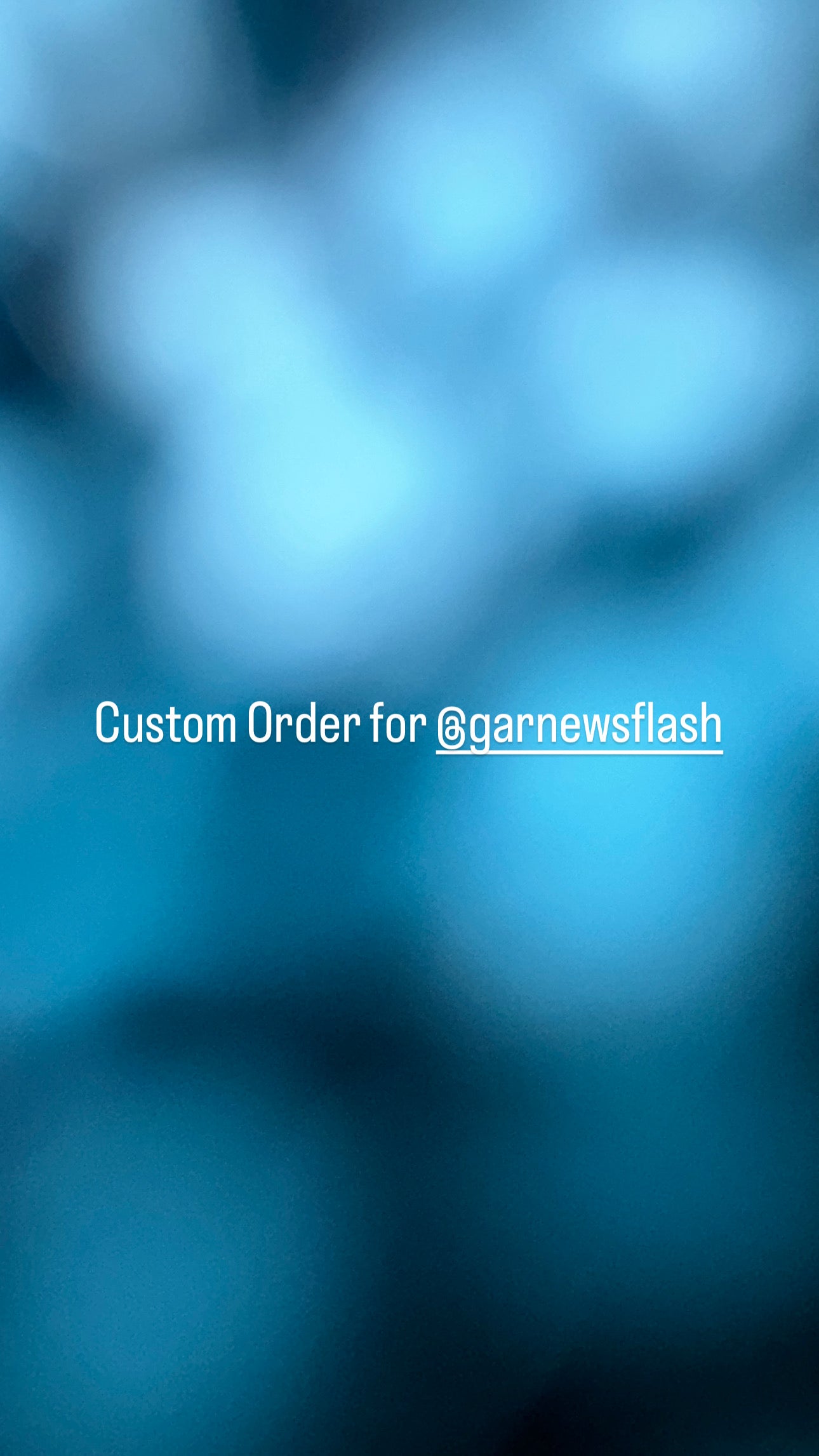 Custom Order for @garnewsflash