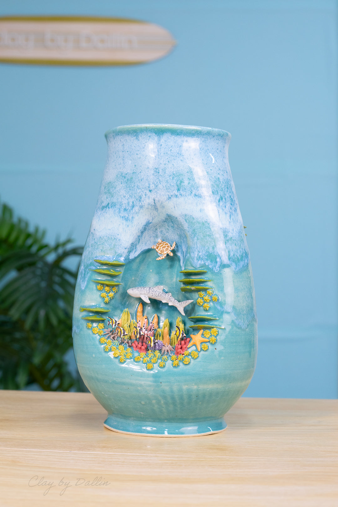 Tiger Shark Reef Vase