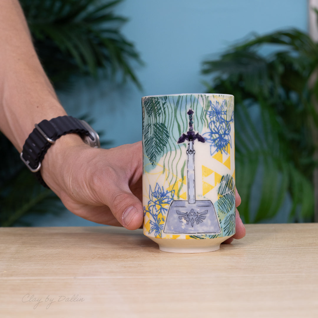 Master Sword Collage Cup