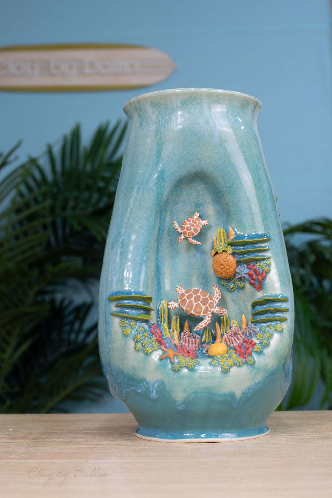 Sea Turtle Vase